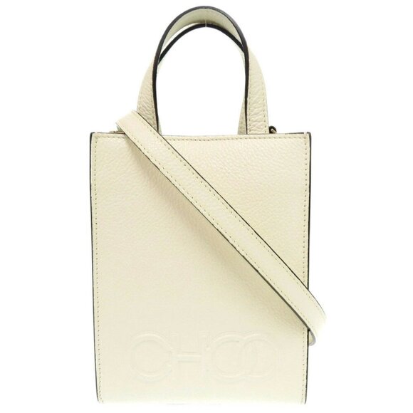 JIMMY CHOO Ivory Leather Shoulder Bag - Picture 1 of 11